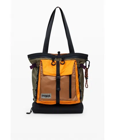 Desigual Women's Large Nylon Tote Backpack In Brown