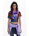 Desigual Collina Strada Leaf T-shirt In Multi