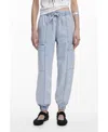 Desigual Chambray Cargo Joggers In Light Blue