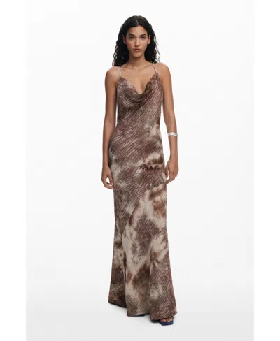 DESIGUAL WOMEN'S LONG GRADIENT STRAP DRESS