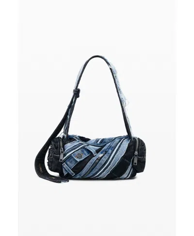 Desigual Women's Medium Denim Bag With Patch In Blue