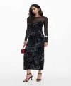 Desigual Mesh Combined Dress In Black