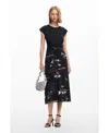 Desigual Midi Dress With Text In Black