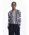 Desigual Stripe Crewneck Sweater In Multi