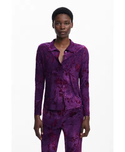 DESIGUAL WOMEN'S ORIENTAL BUTTONED SHIRT