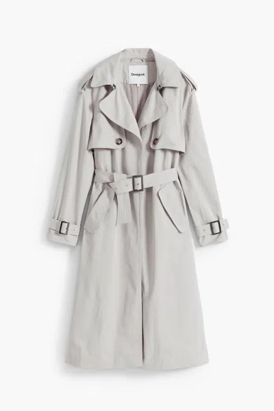 DESIGUAL WOMEN'S PLEATED BACK TRENCH COAT