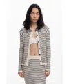 Desigual Thin Gauge Cardigan In Neutral