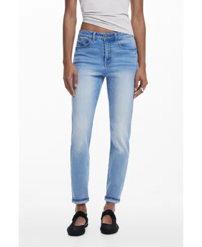 Desigual Women's Regular Basic Jeans In Light Blue