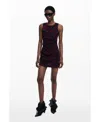 Desigual Ruched Sleeveless Minidress In Red