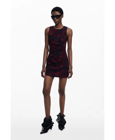 DESIGUAL WOMEN'S RUCHED PINAFORE DRESS
