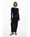 Desigual Women's Sheer Fur Dress In Black