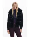 Desigual Convertible Quilted Puffer Jacket With Removable Hood In Black