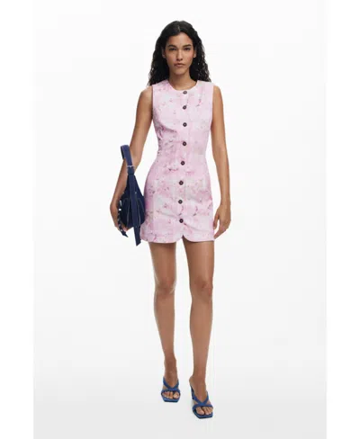 DESIGUAL WOMEN'S SHORT DRESS WITH BUTTONS