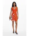 Desigual Sleeveless Floral Minidress In Multi