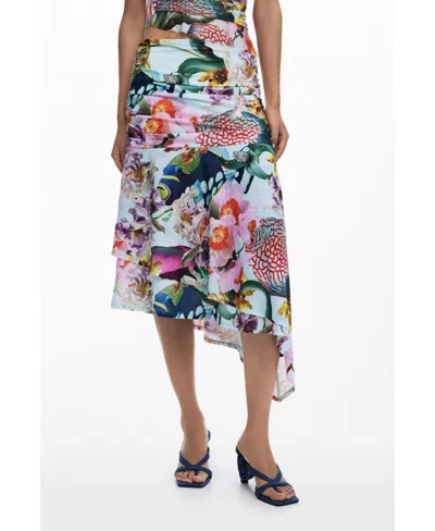 Desigual Women's Skirt Designed By Mr. Christian Lacroix In Multi