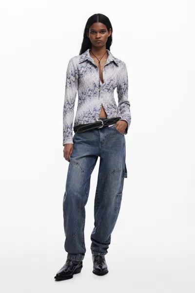 DESIGUAL WOMEN'S SNAKE FLUID SHIRT