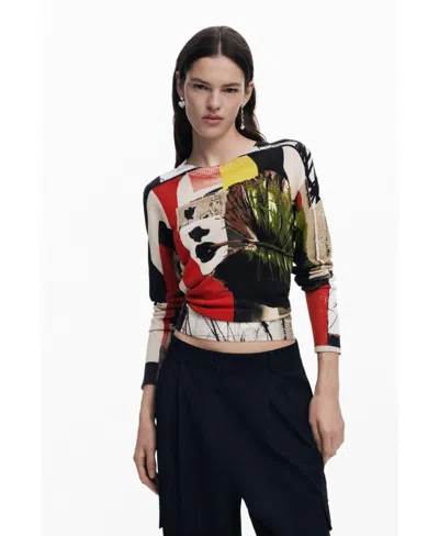 DESIGUAL WOMEN'S SWEATER DESIGNED BY MR. CHRISTIAN LACROIX