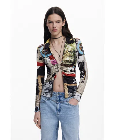 Desigual Women's T-shirt Designed By Mr. Christian Lacroix In Black