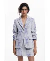 Desigual Classic Cut Blazer In Blue
