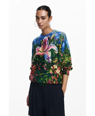 Desigual Women's Garden Sweater In Multi