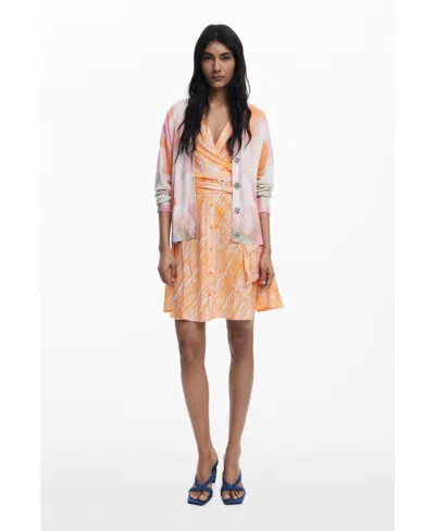 Desigual Women's Tie-dye Floral Cardigan In Multi