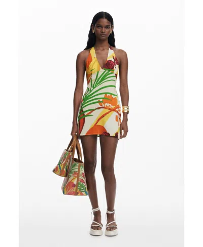DESIGUAL WOMEN'S TROPICAL SHORT DRESS