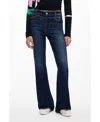 Desigual Flare Leg Jeans In Blue