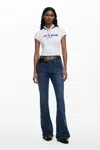 Desigual Who I Am Cotton Graphic T-shirt In White