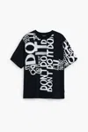 Desigual Word Print T-shirt In Black