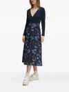 Desigual Wrap Floral-print Midi Dress In Multi