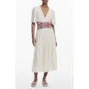 Desigual Wraparound Cutout Maxi Dress In Off White