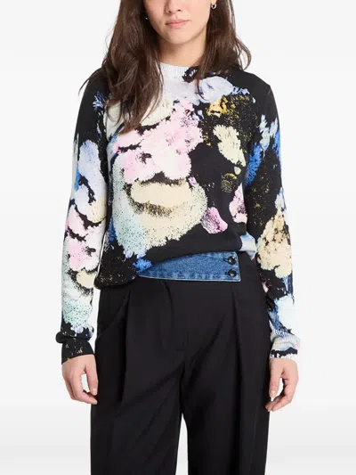 Desigual X Christian Lacroix Floral-print Sweater In Black