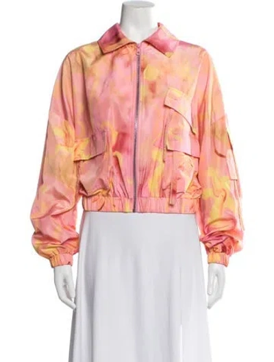 Pre-owned Desigual X Collina Strada Tie-dye Print Jacket In Pink