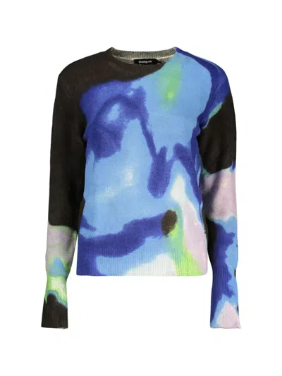 Desigual X M. C. Lacroix Abstract-print Sweater In Blue