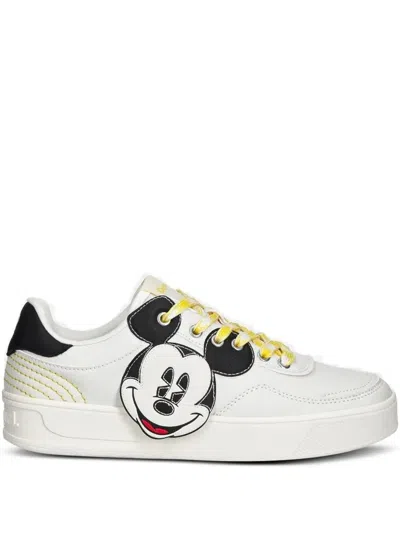 Desigual X Mickey Mouse Lace-up Sneakers In White
