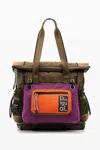 Desigual Xl Multi-position Voyager Backpack In Green