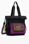 Desigual Xl Multiposition Voyager Backpack In Black