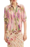 Desigual Yamagata Abstract Print Button-up Shirt In Red