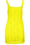 Desigual Yellow Polyester Women Sleeveless Dress In Yellow