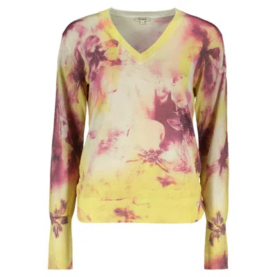 Desigual Yellow Viscose Women Sweater In Multi