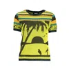 Desigual Yellow Viscose Women Sweater In Multi