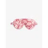 Desmond And Dempsey And Dempsey Womens Tiger-print Cotton Eye Mask Red/pink
