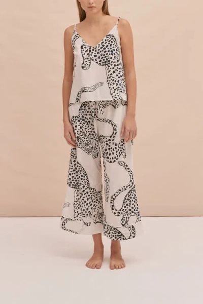 Desmond & Dempsey Cami & Wide Leg Set In White