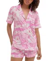 Desmond & Dempsey Deia Short Pajama Set In Pink