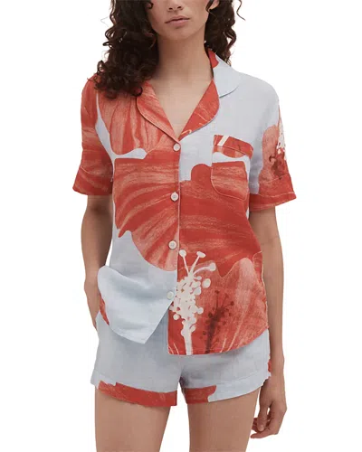 Desmond & Dempsey Deia Short Pajama Set In Multi