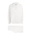Desmond & Dempsey Floral Jacquard Pyjama Set In White