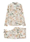 Desmond & Dempsey Floral-printed Cotton Pyjama Set In Multi