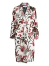 Desmond & Dempsey Soleia Botanical-print Robe In Multicolour