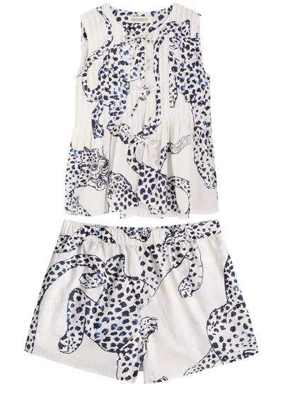 Desmond & Dempsey Jag Printed Cotton Pyjama Set