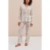 Desmond & Dempsey Long Pajama Set In Gray